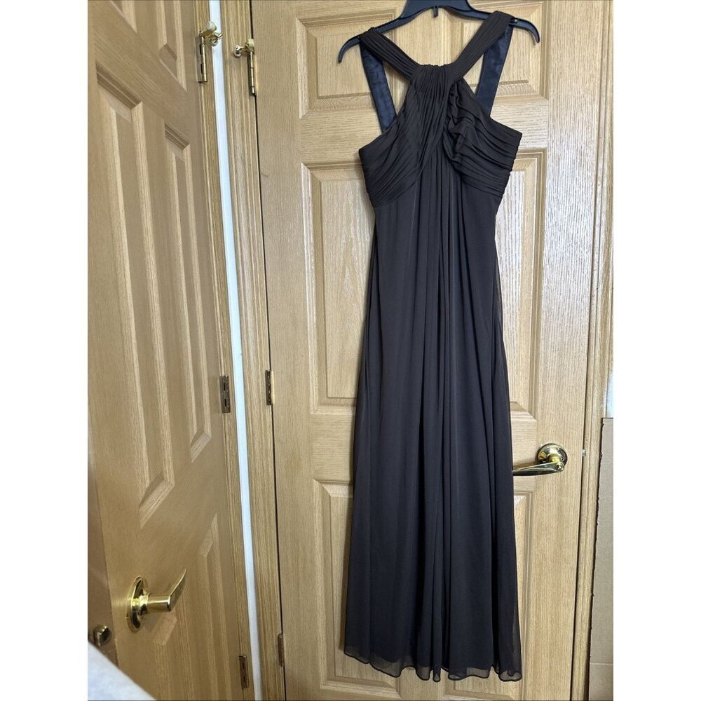Alex Evenings Womens Brown Chiffon Formal Gown Size 8